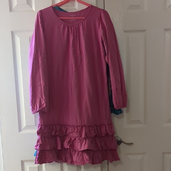 Lands' End Pink, Violet, and Blue Ruffle Dresses 16+ - Picture 5 of 6